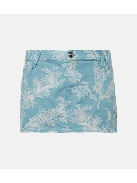 Spódnica jeansowa Vivienne Westwood żakardowa niebieska