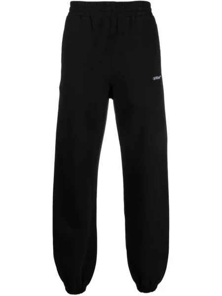 Pantaloni Off-white cu imagine alergare alb