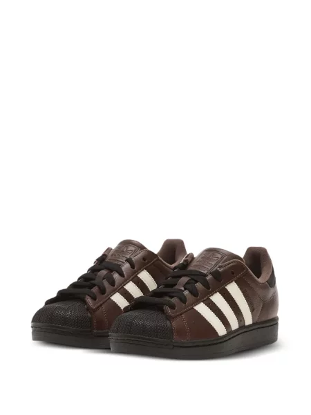 Fűzős csipkés sneaker Adidas Superstar barna