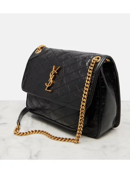 Geanta de piele Saint Laurent din piele negru