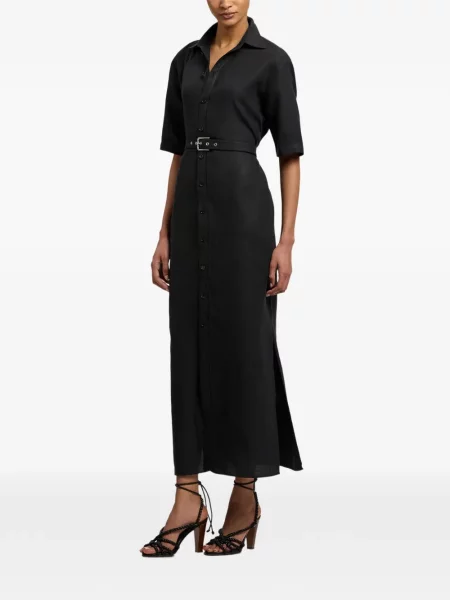Maxi rochie tip cămașă Ralph Lauren Collection de costum negru
