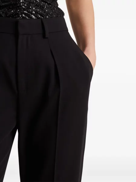 Μάλλινο πλισέ παντελόνι Ralph Lauren Collection μαύρο