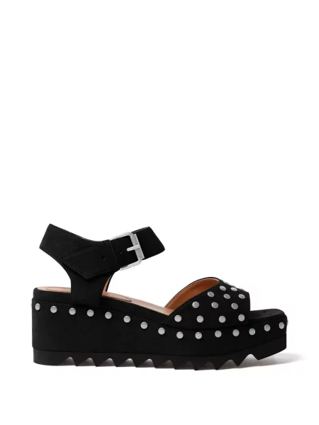 Sandale Stella Mccartney cu platformă cu tepi negru