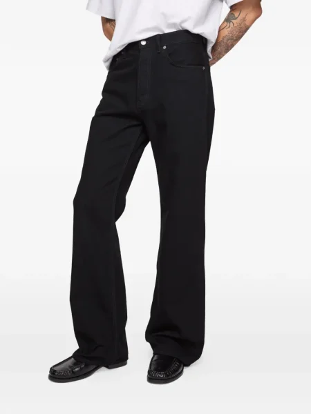 Blugi Acne Studios din piele negru