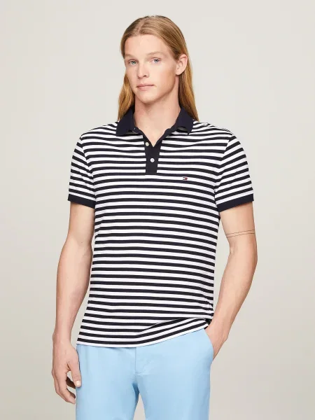 Tommy Hilfiger Polo majica Mornarsko Slim Fit modra