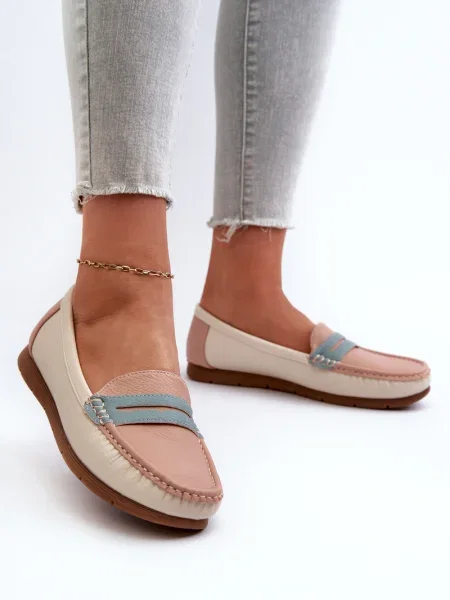 Kožené mokasíny Evento růžové