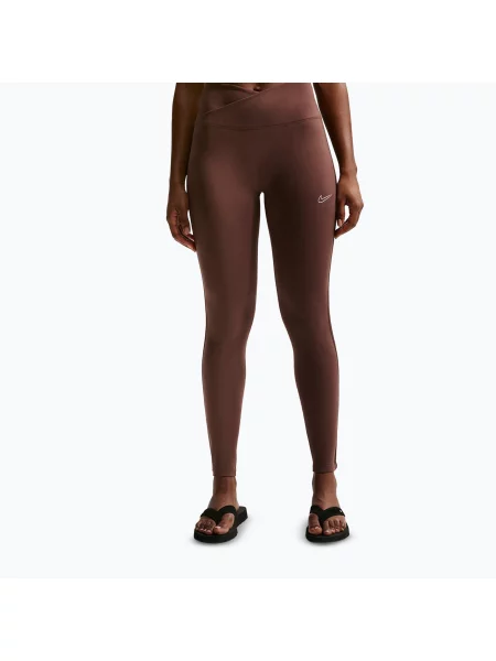 Női leggings Nike One magas derekú varrás nélküli light chocolate. Méret: S barna