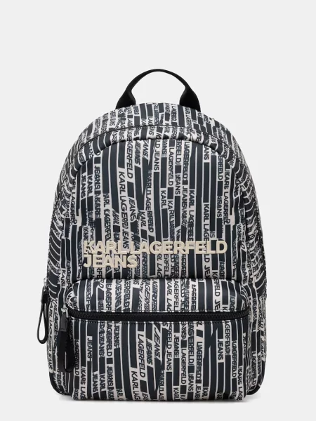 KARL LAGERFELD JEANS Rucsac / negru / alb bej