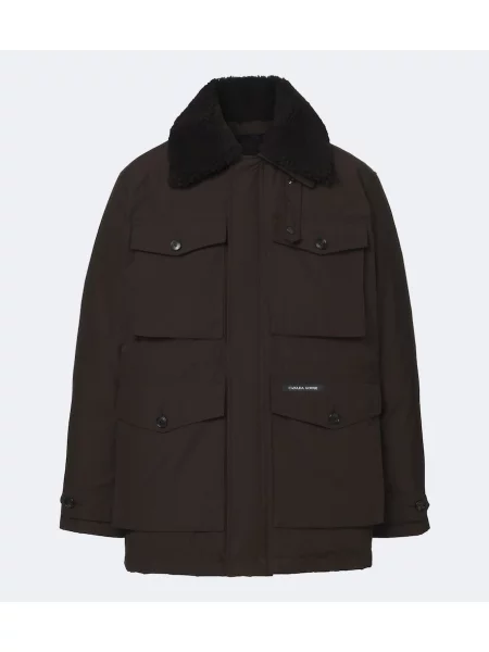 Haină din piele de oaie Canada Goose din piele de oaie maro