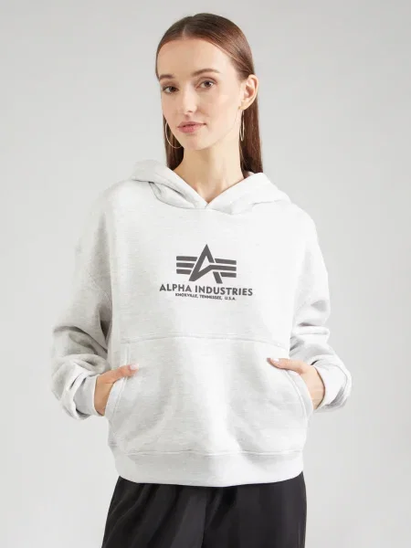 ALPHA INDUSTRIES Majica antracit / svetlo siva