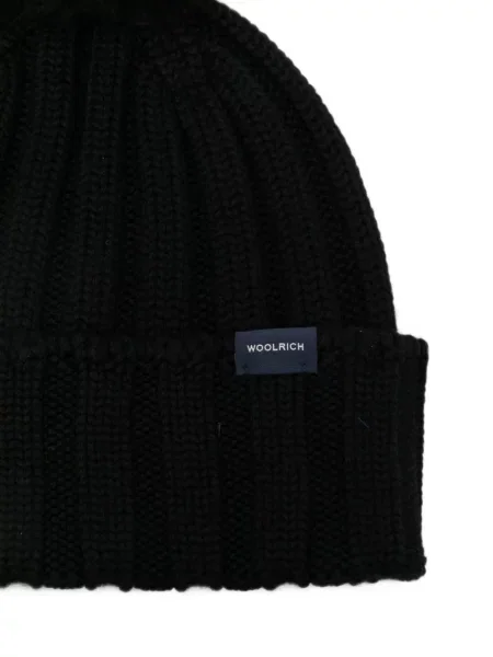 Căciulă Woolrich tricotate cu pompoane negru