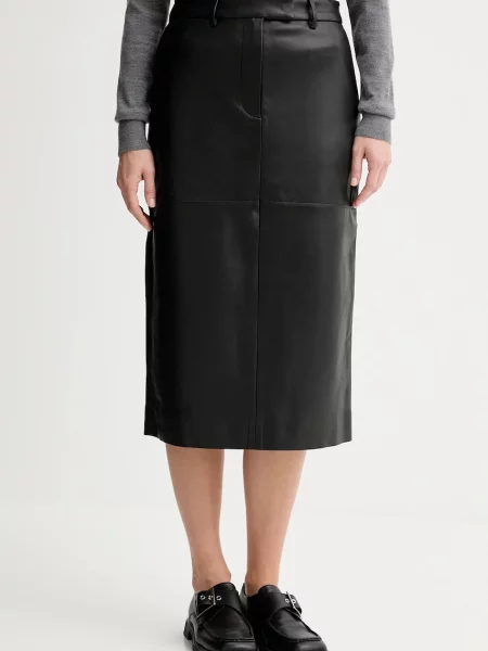 Calvin Klein spódnica midi prosta czarny