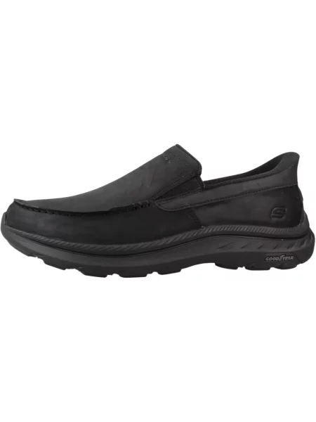 Półbuty Skechers skórzane czarne