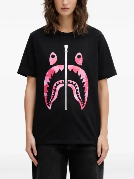 Tricou A Bathing Ape® cu imagine negru