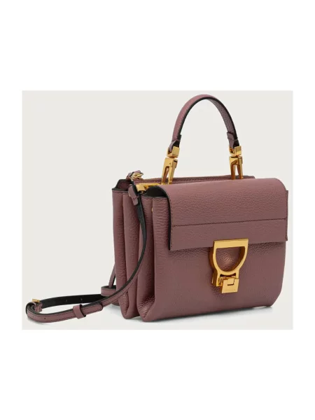 Torebka crossbody Coccinelle skórzana różowa