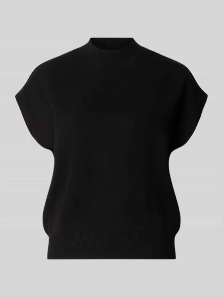 Sweter o kroju loose fit z mieszanki i bawełny model ELLY' Vero Moda czarny