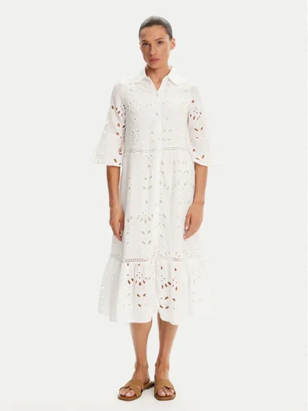 Iconique Rochie tip cămașă alb