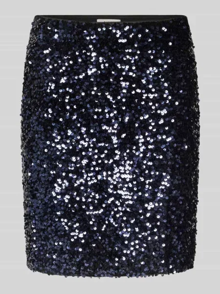 Spódnica mini z elastycznym pasem model ‘PAILLET’ B.young granatowa