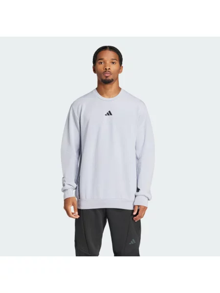 ADIDAS PERFORMANCE Sportovní mikina Designed For Training světle šedá černá