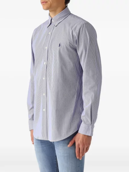 Ριγέ fleece πουκάμισο Polo Ralph Lauren ροζ
