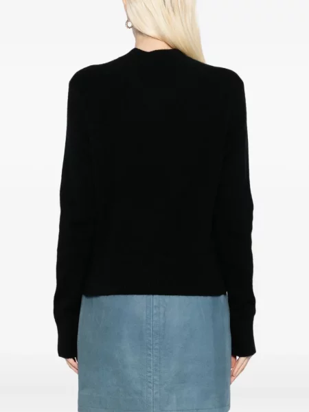 Cardigan Maison Kitsune cu broderie negru