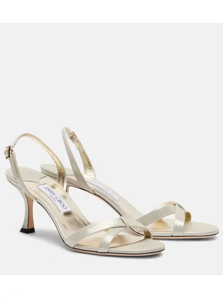 Sandale Jimmy Choo din piele auriu