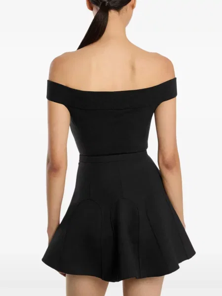 Siuvinėtas gėlėtas sijonas Michael Kors Collection a eilutė juoda