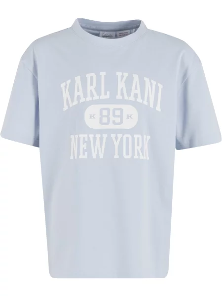 Karl Kani Tricou Heritage albastru pastel alb