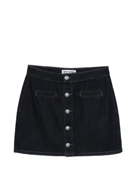 Spódnica Dkny z wysoką talią niebieska