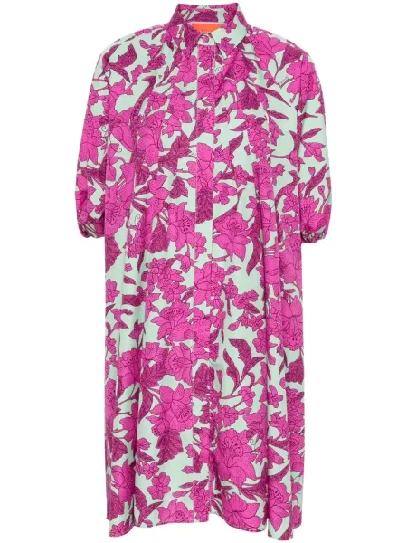 Sukienka midi La Doublej do kolan garniturowa fioletowa