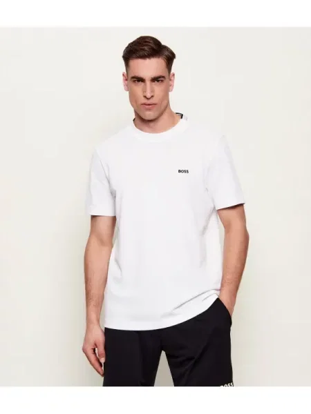 BOSS GREEN Tricou TS_Pique alb