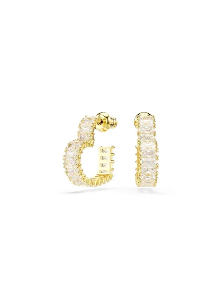 Swarovski Cercei Matrix auriu / perlat alb