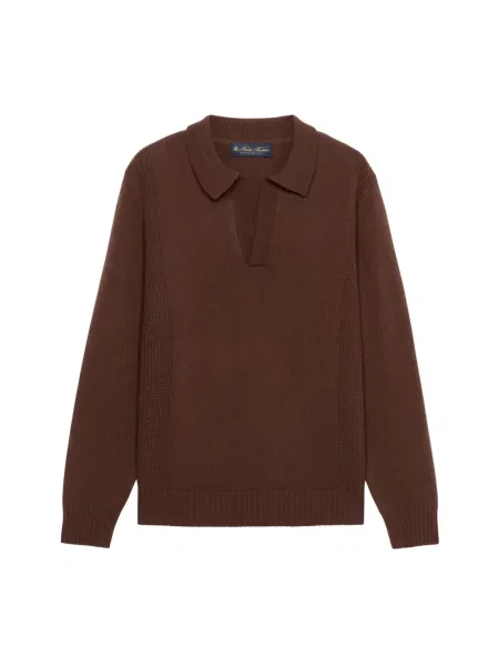 Sweter Brooks Brothers wełniany brązowy