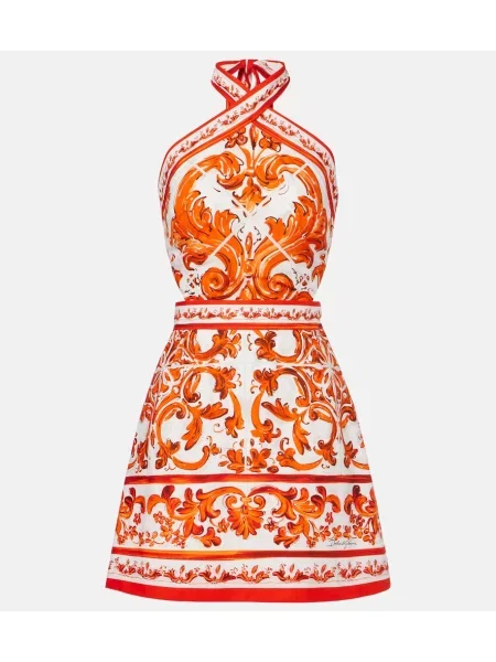 Rochie Dolce&gabbana din poplin portocaliu