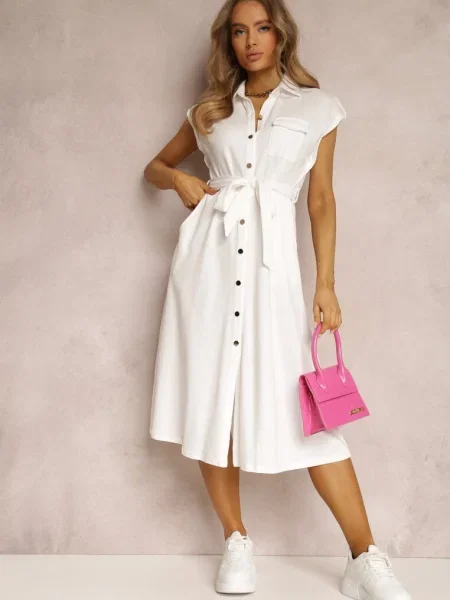 Rochie Cămașă Eiditrite albă