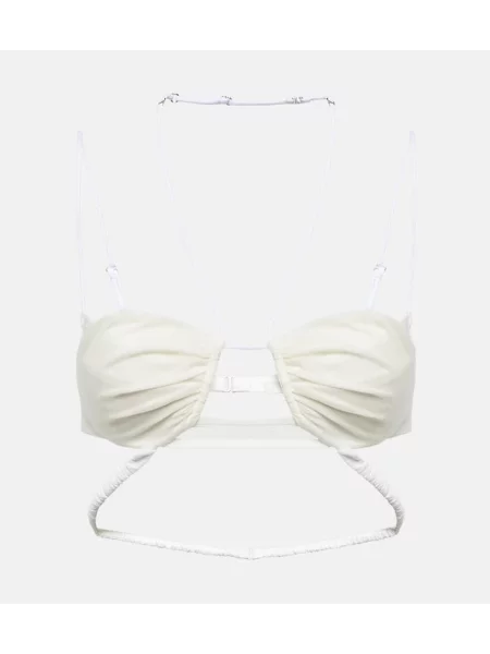 Biustonosz Nensi Dojaka szyfonowy biały