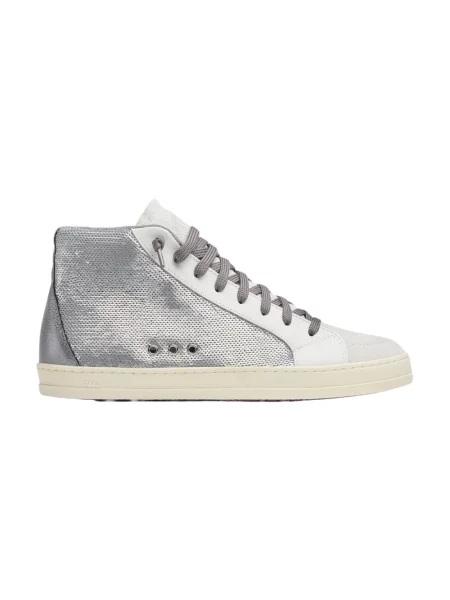 Sneakersy P448 z perełkami zamszowe szare