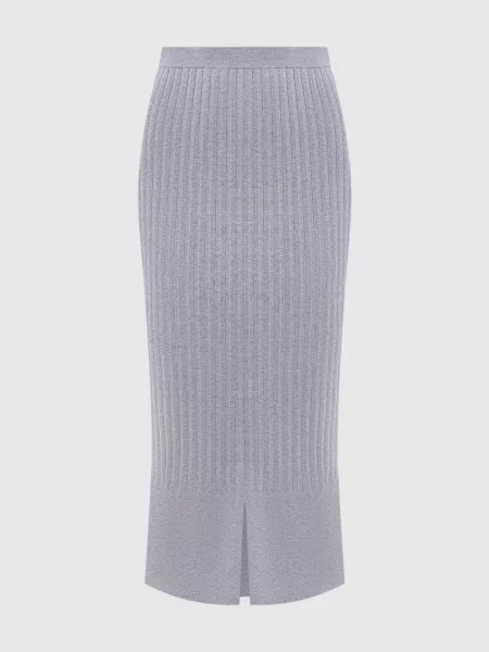 Спідниця міді в рубчик Twinset сіра