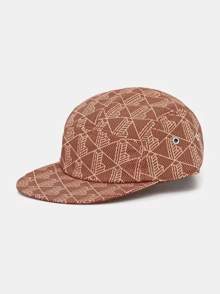Шапка с козирка Lacoste с десен оранжево