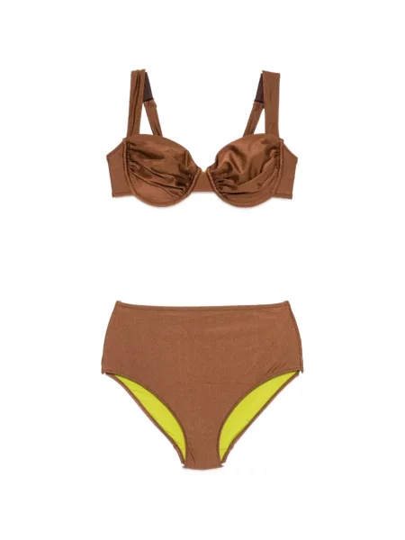 Bikini Daze Dayz cu volane maro