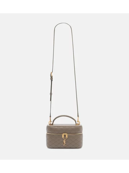 Geanta de piele Saint Laurent din piele gri