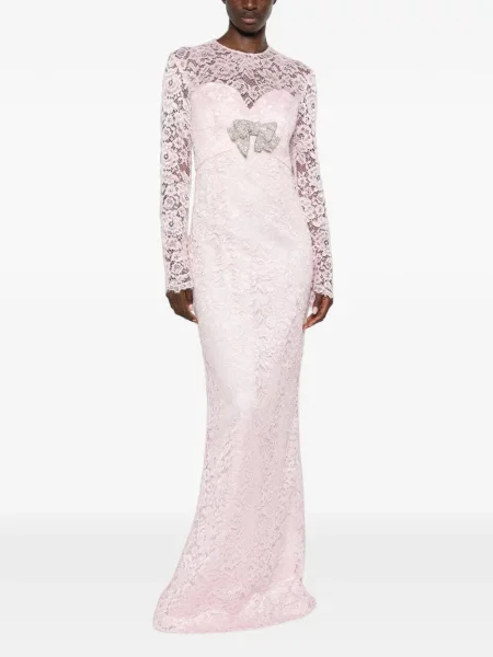 Rochie Silk Love & Lace cu funde de mătase roz