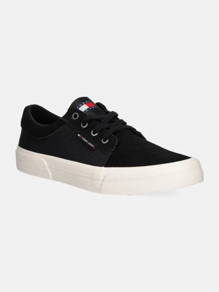 Ниски кецове Tommy Jeans TJM VULC. SKATER MIX MATERIAL черно