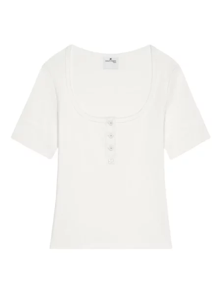 Tricou Courreges alb