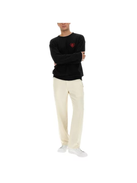 Sweter Family First z kaszmiru z logo czarny