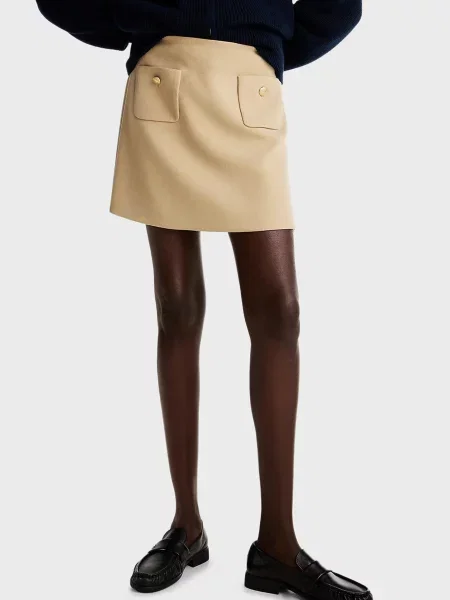 Спідниця міні Tommy Hilfiger бежева