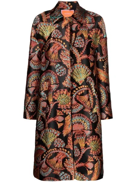 Palton La Doublej din jacard negru