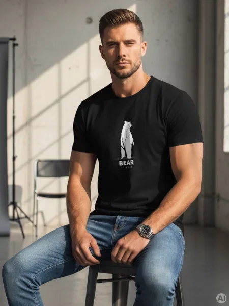 Koszulka z napisem BEAR