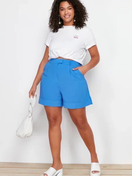 Pantaloni scurți Trendyol albastru