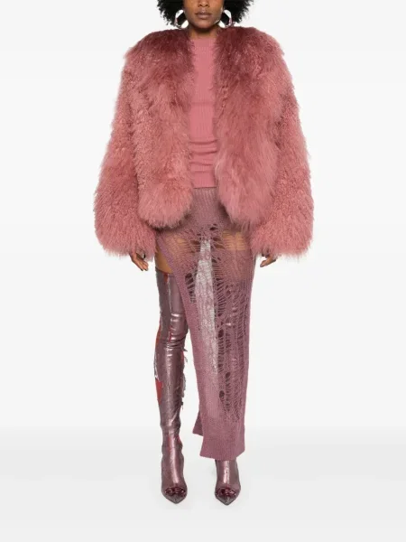 Fustă Rick Owens tricotate violet